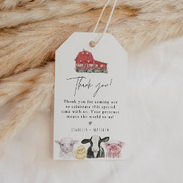 Etiquetas Para Regalos DIXIE Country Red Barn Farm Animal Baby Shower