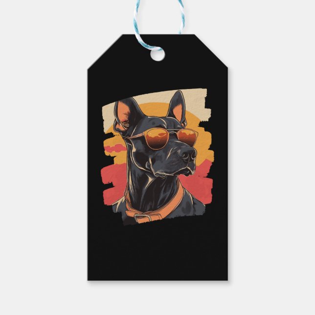 Etiquetas Para Regalos Doberman (Anverso)