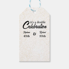 Etiquetas Para Regalos Doble celebración conjunta Día de oro blanco