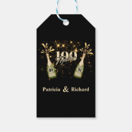 Etiquetas Para Regalos Doble Celebración de Cumpleaños Conjunta Doble Div