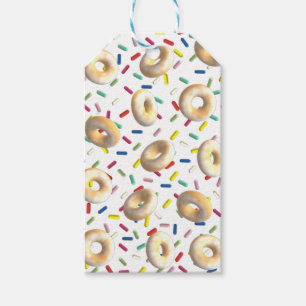 Etiquetas Para Regalos Donuts hundidos y rociadores de arcoiris
