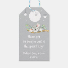 Etiquetas Para Regalos Dormir a Koala Baby Shower Favor Gracias Ta