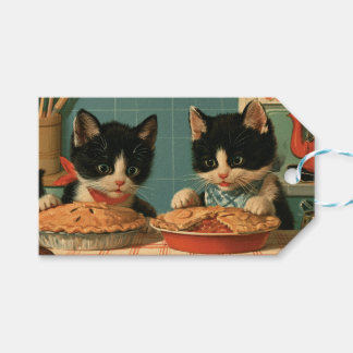 Etiquetas Para Regalos Dos adorables gatitos esmoquin horneando tartas