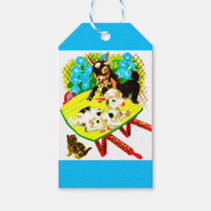 Etiquetas Para Regalos dos cabras un gatito
