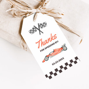 Etiquetas Para Regalos Dos Carros de Carrera Rápida Fiesta de Cumpleaños 
