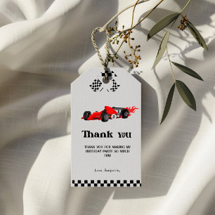 Etiquetas Para Regalos Dos niños de carreras de autos rápidos 2º cumpleañ