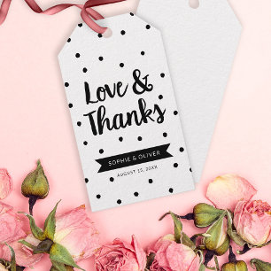 Etiquetas Para Regalos Dots Love and Gracias