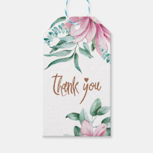 Etiquetas Para Regalos Doy las gracias a la ducha de novia de cobre flora
