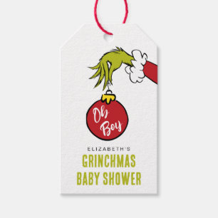 Etiquetas Para Regalos Dr. Seuss   Oh Boy Grinch Baby Shower Favorito Tag