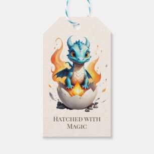 Etiquetas Para Regalos Dragón Bebé Nacido con Magia
