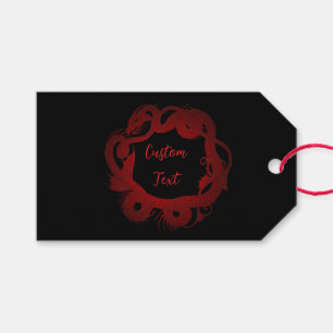 Etiquetas Para Regalos Dragón Rojo Personalizado