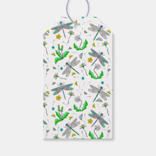 Etiquetas Para Regalos Dragonflies y Dandelis hacia y desde