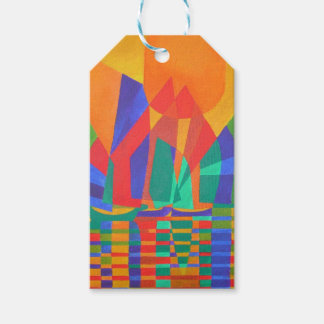 Etiquetas Para Regalos Dreamboat Una Basura Cubista En Los Colores Primar