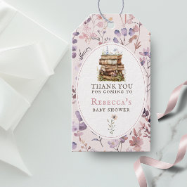 Etiquetas Para Regalos Ducha de bebé capítulo nuevo acuarela, flor silves