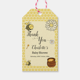 Etiquetas Para Regalos Ducha de bebé de abeja linda con miel dulce