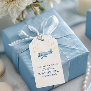 Etiquetas Para Regalos Ducha de Bebé de Avión Bebé Niño Caprichoso Gracia