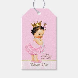 Etiquetas Para Regalos Ducha de bebé de bailarina princesa con tutú rosa