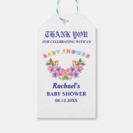 Etiquetas Para Regalos Ducha de bebé de color rosa suave, Ducha de bebé n