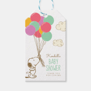 Etiquetas Para Regalos Ducha de bebé de Snoopy y globos