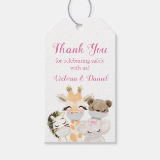 Etiquetas Para Regalos Ducha de bebé Drive By Animales Bebés Con Máscaras