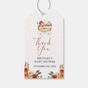 Etiquetas Para Regalos Ducha De Bebe Floral Amor A Primera Vista Calabaza