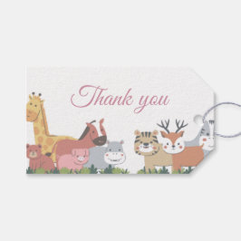 Etiquetas Para Regalos Ducha de Bebé Jungla de Animales - Gracias