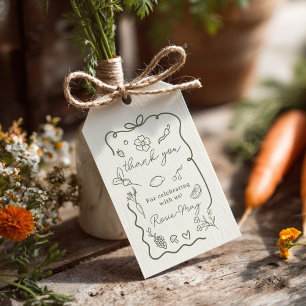 Etiquetas Para Regalos Ducha de Bebé Rústica de Mercado de Agricultores L