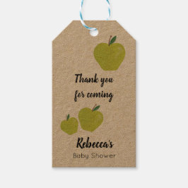 Etiquetas Para Regalos Ducha de bebé verde de manzana