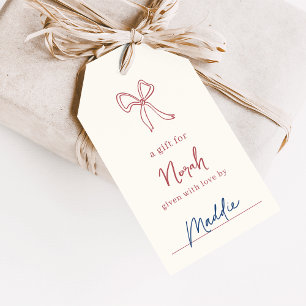 Etiquetas Para Regalos Ducha de exhibición de letra manuscrita Dolce Vita
