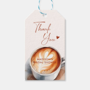 Etiquetas Para Regalos Ducha de Novia Amor en Infusión Café