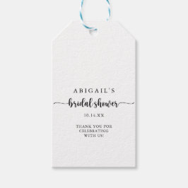 Etiquetas Para Regalos Ducha de novia caligráfica minimalista