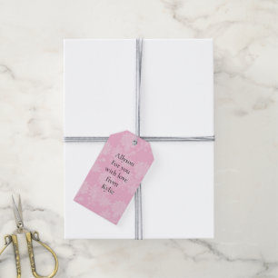Etiquetas Para Regalos Ducha de Novia de Encaje Floral Rosa