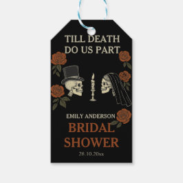 Etiquetas Para Regalos Ducha de Novia de Halloween Hasta que la Muerte no