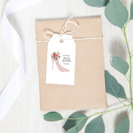 Etiquetas Para Regalos Ducha de novia de tacones altos rosados