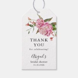 Etiquetas Para Regalos Ducha de novia floral rosa