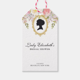 Etiquetas Para Regalos Ducha de novia floral rosa con presupuesto de Brid