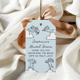 Etiquetas Para Regalos Ducha de Novia Hecha en el Cielo con Mano Dibujada