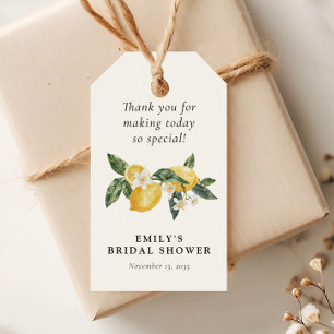 Etiquetas Para Regalos Ducha de Novia Limón Cítrico La Fuerza Principal