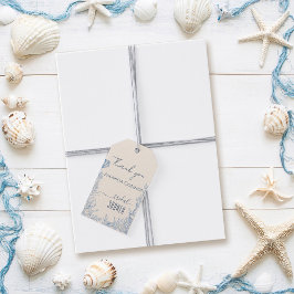 Etiquetas Para Regalos Ducha de novia temática oceánica de toile azul