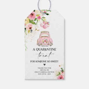 Etiquetas Para Regalos Ducha De Novias De Color Rosa Y Oro De Fiesta