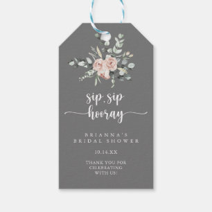 Etiquetas Para Regalos Ducha de Novias Hooray de Sip Rosa Rosa