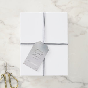 Etiquetas Para Regalos Ducha de visualización de la novia Ombre Dusty Blu