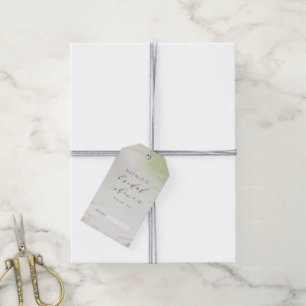 Etiquetas Para Regalos Ducha de visualización de novias de Relieve metali
