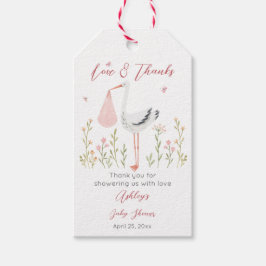Etiquetas Para Regalos Ducha especial de primavera de cigüeñas de parto