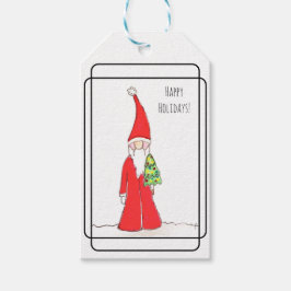 Etiquetas Para Regalos Duende con árbol