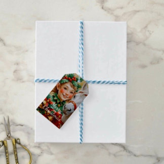 Etiquetas Para Regalos Duende de Navidad de Campanas de Acebo y Caballo