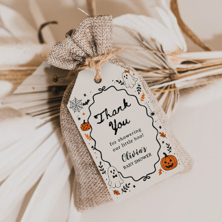 Etiquetas Para Regalos Dulce Boo Fiesta de Bebé Fantasma de Halloween