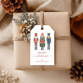 Etiquetas Para Regalos Dulce Cascanueces Rojo de Navidad