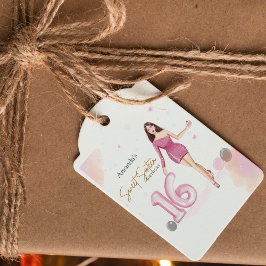 Etiquetas Para Regalos dulce dieciséis, feliz 16º cumpleaños,