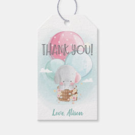 Etiquetas Para Regalos Dulce Elefante Neutral Baby Shower Gracias